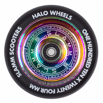 Slamm Halo Deep Dish Alloy Core Metal Wheel 110mm Neochrome